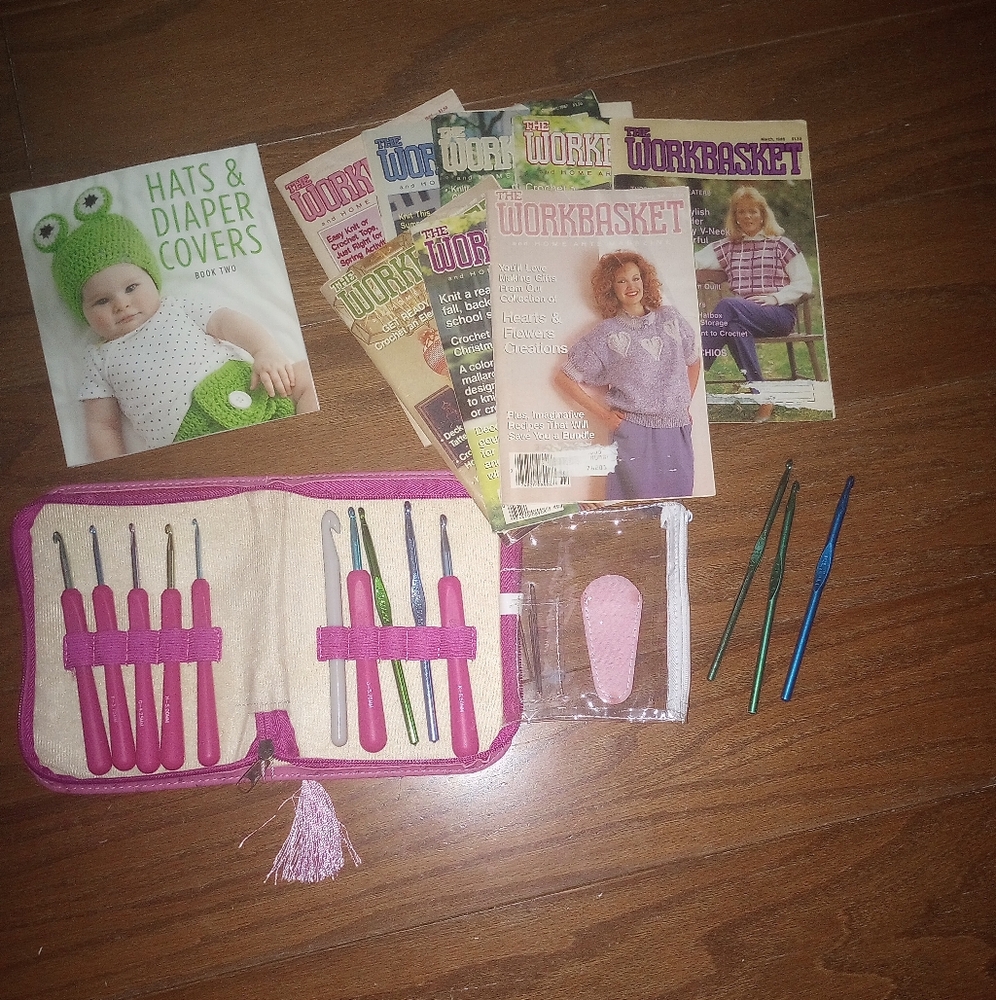 Boye zippered crochet kit And Work basket Magazine, Crochet Book